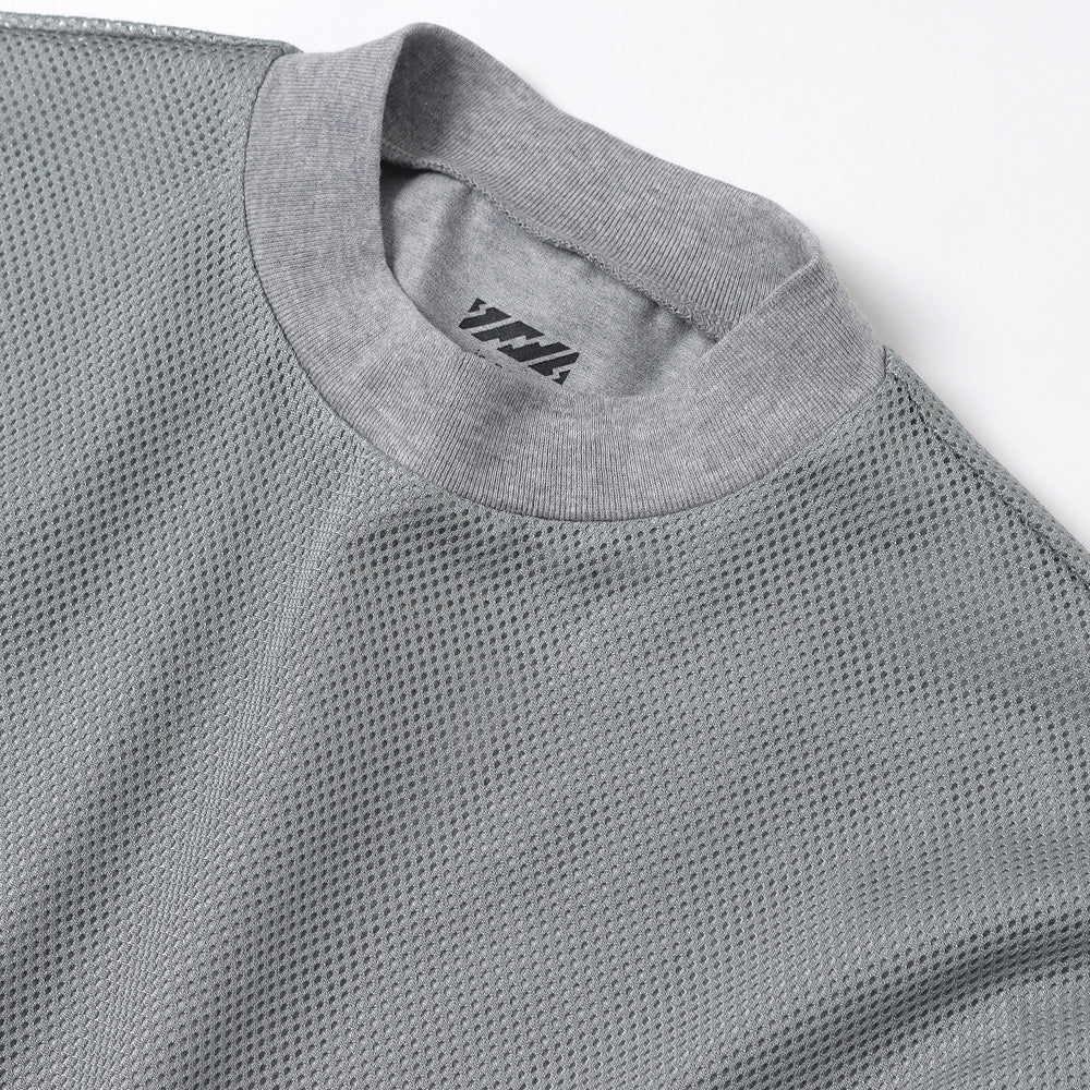 is-ness BALLOON DOUBLE LAYERED MESH SHORT SLEEVE T-SHIRT