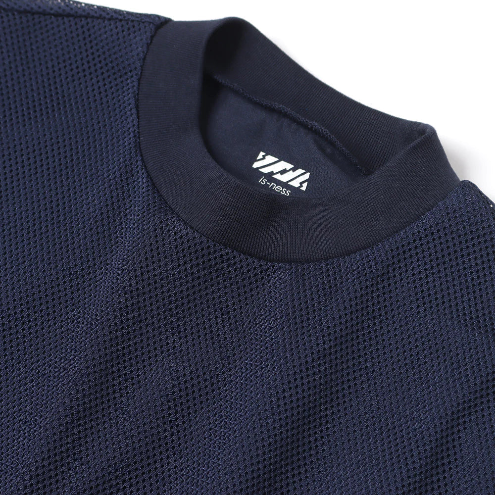 is-ness BALLOON DOUBLE LAYERED MESH SHORT SLEEVE T-SHIRT