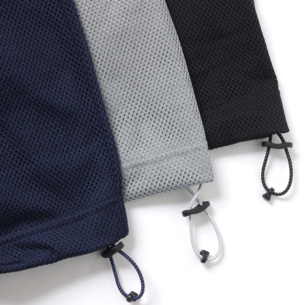 is-ness BALLOON DOUBLE LAYERED MESH SHORT SLEEVE T-SHIRT