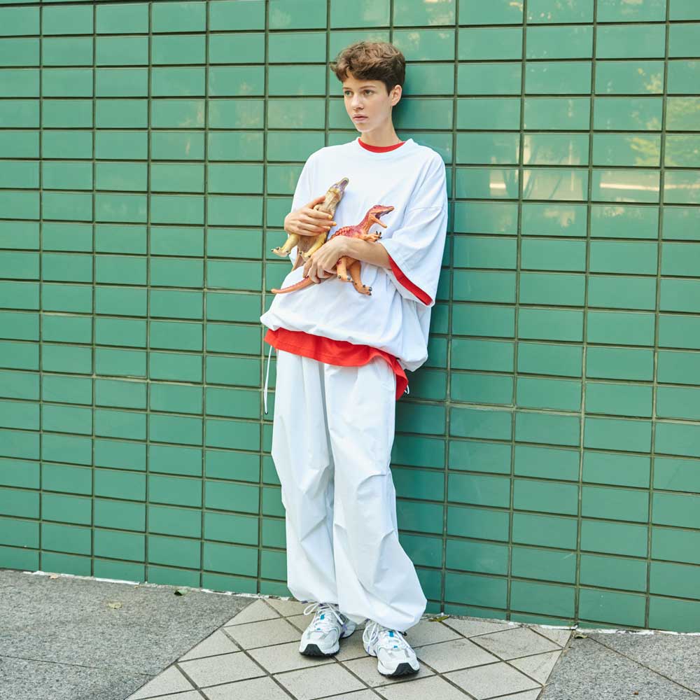 S.F.C (STRIPES FOR CREATIVE) SUPER BIG TEE W DRAWSTRINGS